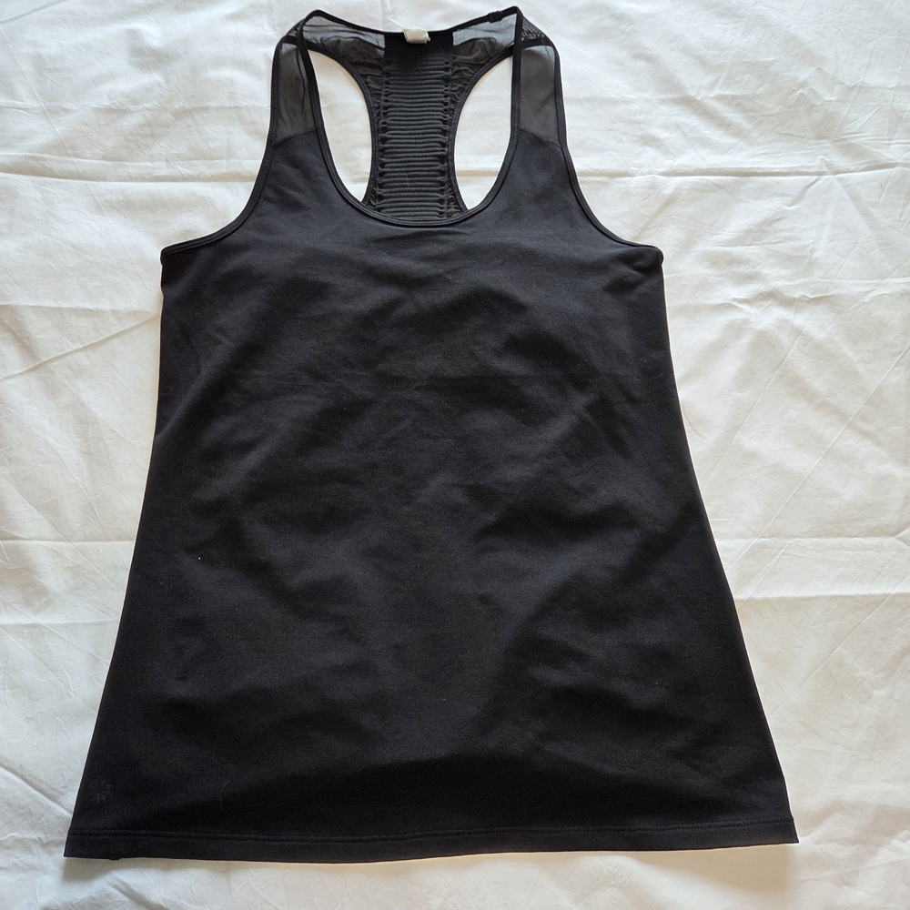 Athleta Black Mesh Rouched Back Tank - Picture 10 of 12
